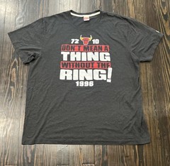 Homage Chicago Bulls T Shirt Men’s 2XL Dark Gray Polyester Cotton Rayon