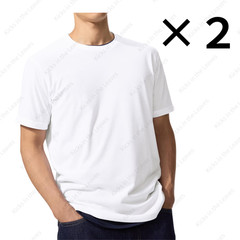 [2PCS SAME COLOR] UNIQLO Dry collar crew neck T-shirt XS-4XL 16Colors Unisex NWT