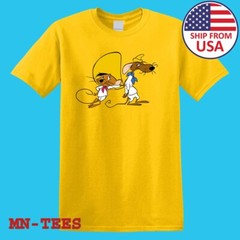 Speedy Gonzalez And Slow Poke Rodriguez Cartoon Yellow Size S-5XL