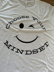 “Choose Your Own Mindset” Unisex T-Shirt Size Large White Cotton Blend