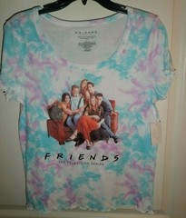FRIENDS TIE DYE JUNIOR LARGE NEW T-SHIRT WITH TAG FRIENDS TV SHOW