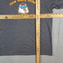 Vintage Y2K How Many Licks Tootsie Pop Candy Ringer Size S Owl Retro T Shirt