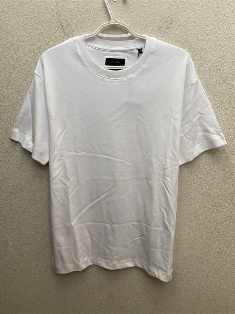 NEW Porter & Ash Men’s Medium White Crew Neck T-Shirt Comfort Fit NWT