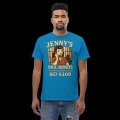 Jenny’s Bail Bonds 867-5309 Vintage Graphic Tee 5xl, 4xl, 3xl, 2xl, XL, L, M, S