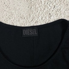 Diesel Vintage Avant Gade asymmetrical T Shirt Zipper Size M Black 90s 00s Women