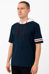 Mens Short Sleeve Hooded Tshirt