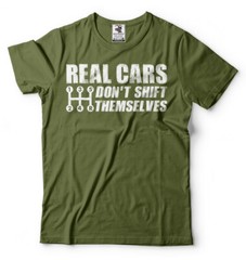 Manual Shift Drive T-shirt Car Lover T-shirt Mens Funny T-shirt Stick Shift Tee