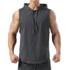 Mens Sleeveless Gym Hoodie Vest Perfect for Sports Fitness and Casual Wear