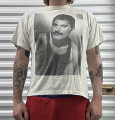 Vintage queen Freddie Mercury 1996 50th Birthday anniversary band Tee size L