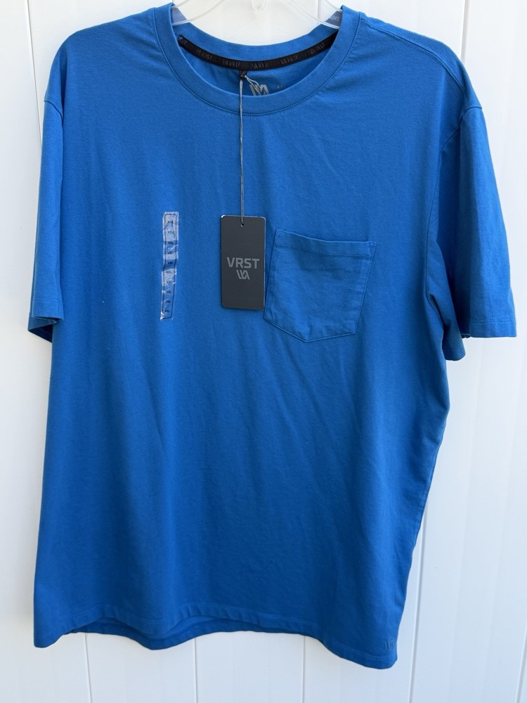 VRST Men’s Essential Pocket Tee Short Sleeve T-Shirt Blue Tide New With Tags XXL