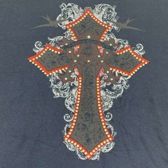 Avirex Shirt Mens XL Blue Christian Cross Crew Neck Short Sleeves Tee NWT