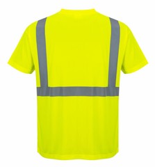 Portwest S190 Hi-Vis Reflective Safety Crew Neck T-Shirt with Chest Pocket ANSI