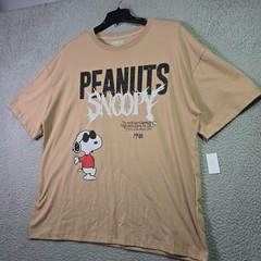 Peanuts® Snoopy Shirt Mens 2XL Brown Distressed Charlie Brown Baggy Street NWT