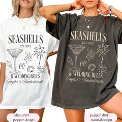 Beach Bachelorette Party Shirt Custom Location Bridal Party Tee