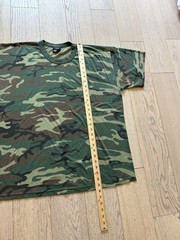 Vintage 90s Rothco Woodland Camo T Shirt XXL Made in USA Military Camouflage