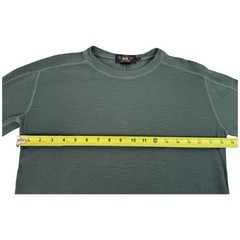 RRL Ralph Lauren Men’s Small Henley Shirt Green Waffle Knit Long Sleeve Thermal