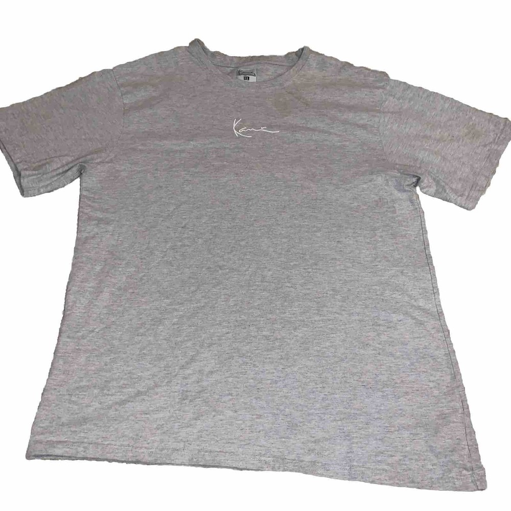 Vintage Hip Hop Karl Kani Embroidered Logo Grey T Shirt Men Sz XL Pre Owned