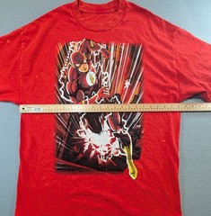 Vintage Red The Flash Graphic T-Shirt, Size XL, Classic Comic Book Design