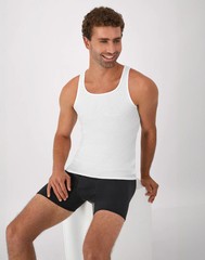 Hanes Men’s TAGLESS ComfortSoft White A-Shirt 6-Pack Shirts Tank FreshIQ Value