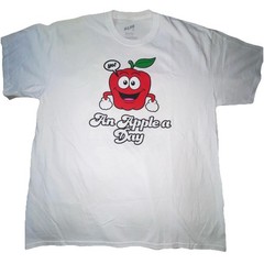 ALAB An Apple A Day T Shirt NEW White Sz: L