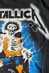 Vintage 90s Metallica ‘Ride the Lightning’ T-Shirt M Solid Rock Giant Reprint