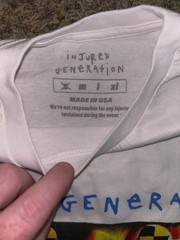 ASAP Rocky Injured Generation Double Sided White Tour T-Shirt Size Small NWOT