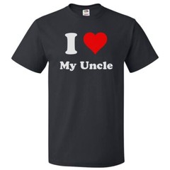 I Love My Uncle T shirt I Heart My Uncle Tee
