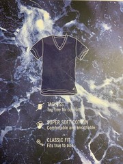 NAUTICA Mens Large L 42-44 4 Pack White Soft Cotton V Neck T Shirts Tag Free New