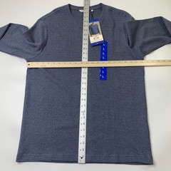 English Laundry Shirt Mens Large Blue Waffle Knit Long Sleeve Crew Neck Pullover