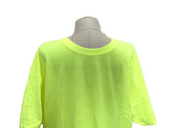 ATHLETIC WORKS Breathable Acid Yellow Short Sleeve Crew Neck T-Shirt Sz 3XL*