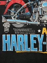 Vintage 80s 1986 Harley-Davidson Elvis Presley T-Shirt Tagged L Fits As Small