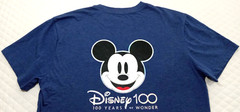 Disney Mickey Mouse Men’s Large T-Shirt 100 Years Of Wonder Logo Heather Blue