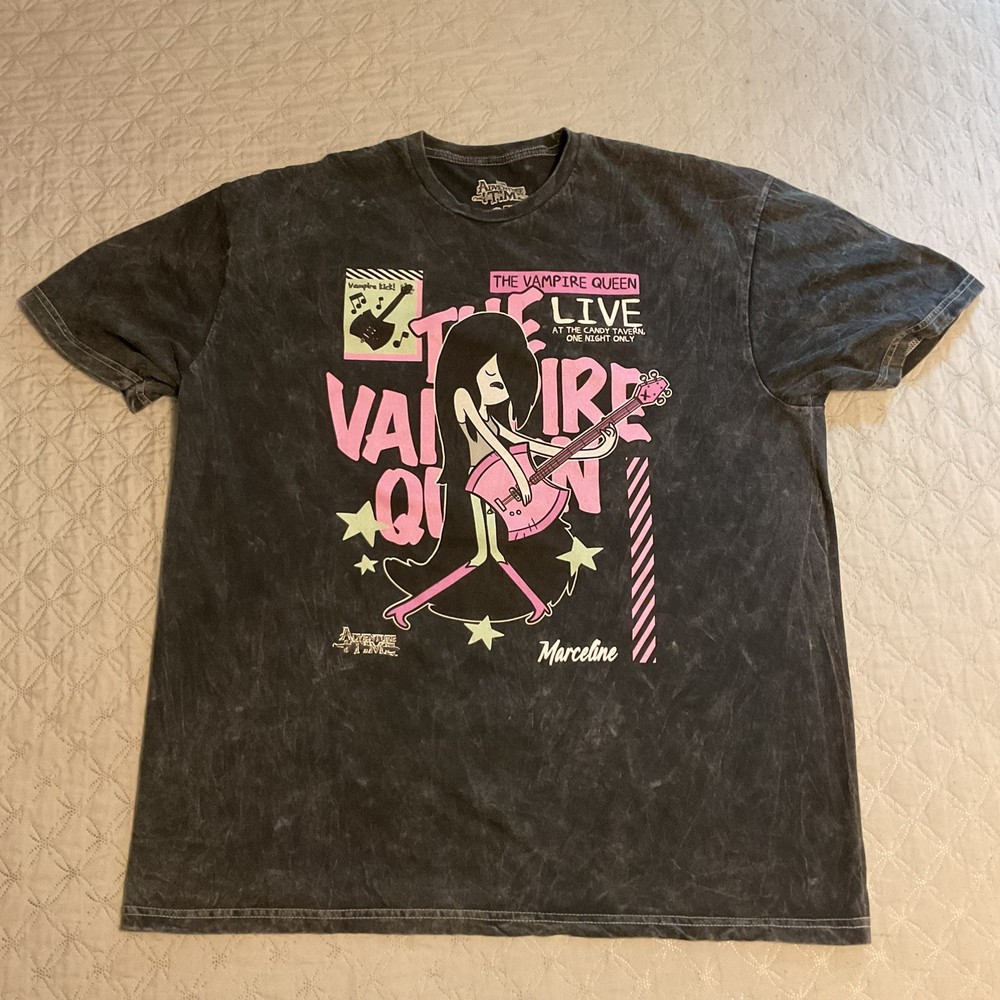 Adventure Time T Shirt Marceline THE VAMPIRE QUEEN Rock Guitar Band Tee Unisex L