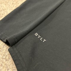 BYLT Long Sleeve Shirt Lux XL Black Drop Cut Premium Basics Athletic Fit