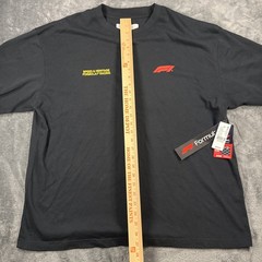 PacSun Mens XL Formula 1 F1 T-Shirt Black Grand Prix Racing Short Sleeve