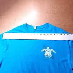 ALSTYLE T-shirt Men L Aqua Blue Maui Hawaii Sea Turtle Graphic Retro Casual