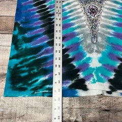 Crystal Shirt XL Tie Dye Vintage AOP Liquid Blue Gemstone Rainbow Test Print