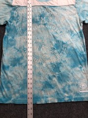 American Fighter Aqua White Crystal Wash Short Sleeve Size M