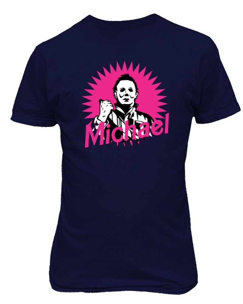 Happy Halloween Funny Pink Michael Mask Party Costume Unisex T-Shirt