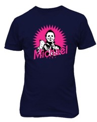Happy Halloween Funny Pink Michael Mask Party Costume Unisex T-Shirt