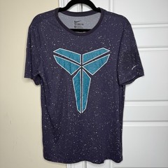 Nike Kobe T-Shirt Men’s Medium Purple Teal Splatter Print Kobe Bryant Dri-Fit