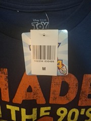 Toy Story Made In The 90s Men’s T Shirt Disney Pixar Medium Navy New With Tags