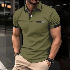 Camiseta Con Cuello Levantado Cremallera Para Hombre Camisa De Manga Corta Men