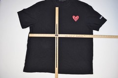 Keith Haring Heart Face Graphic Black T Shirt Smiley Double Sided Art Artist