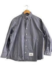 WTAPS 23AW BD LS BROADCLOTH TEXTILE 1 Cotton GRY Check 232GWDT SHM02