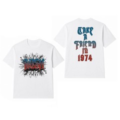 Authentic Rush Take A Friend In 1974 T-Shirt S-3XL NEW