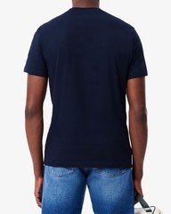 Mens Lacoste Crocodile Logo Graphic T-Shirt X-Large Navy Blue