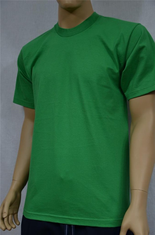 3 NEW PROCLUB S-5XLT HEAVY WEIGHT T-SHIRTS KELLY GREEN PLAIN TEE PRO CLUB BLANK