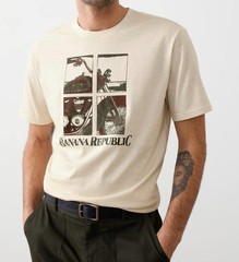BANANA REPUBLIC Men MOTORCYCLE LOGO Graphic Tee PREMIUM WASH T-Shirt Size XL *1C