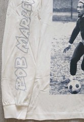 Bob Marley Men’s Large Reggae Boyz Rock Soccer Football White L/S Tee New